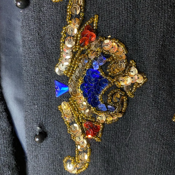 Vintage Beaded Cardigan size small - Picture 3 of 4